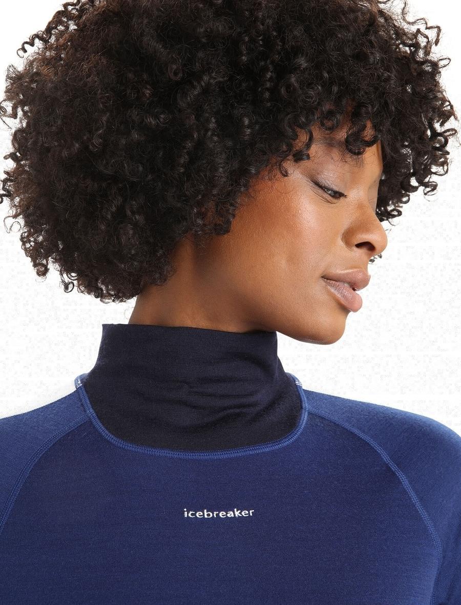 Icebreaker Merino 200 Sonebula Long Sleeve High Neck Thermal Top Naisten Base Layers Laivastonsininen Kuninkaallinen Sininen Laivastonsininen | FI 1857ILHS